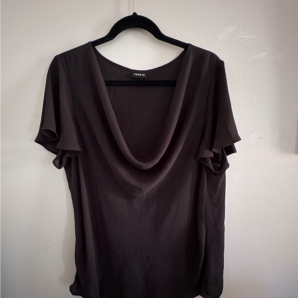Torrid Women's Black Cowl Neck Top